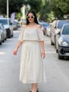 MILENA Puantiye Elbise Ekru 