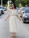 MILENA Puantiye Elbise Ekru 