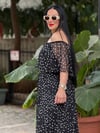 MILENA Puantiye Elbise Siyah