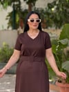 MOCHA VEIL Kemer Detay Elbise 