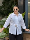 Monaco White Kemerli Gömlek
