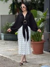 NOIR DOTS Midi Etek Beyaz