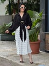 NOIR DOTS Midi Etek Beyaz