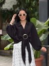 NOIR DOTS Midi Etek Beyaz
