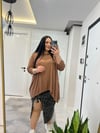 NRD ÇİFT ASİMETRİK KAHVERENGİ BLUZ 