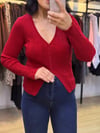 POMELLA TRİKO BLUZ KIRMIZI
