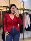 POMELLA TRİKO BLUZ KIRMIZI