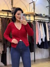 POMELLA TRİKO BLUZ KIRMIZI