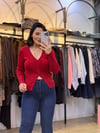 POMELLA TRİKO BLUZ KIRMIZI