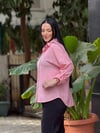 PURE DOKULU PEMBE GÖMLEK 