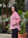 PURE DOKULU PEMBE GÖMLEK 