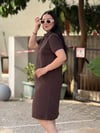 RUBY Polo Elbise Kahverengi 