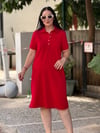 RUBY Polo Elbise Kırmızı 