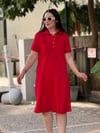 RUBY Polo Elbise Kırmızı 