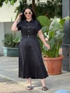 SCARLET GRACE Siyah Midi Elbise