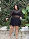 TRANSPARAN TRİKO SİYAH BLUZ