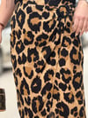 Wilda Leopar Desenli Midi Etek