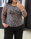 ZEBRA DESEN TÜL BLUZ