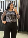 ZEBRA DESEN TÜL BLUZ