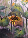 2'li Ayçiçeği Ahşap Yağlı Boya Tablo 100x100 cm