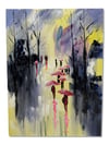 60x90 Yağlı Boya Tablo-Şemsiyeler