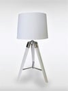 Tripod Abajur-Beyaz Şapkalı