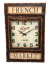 Metal French Market Duvar Saati