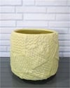 Hasır Sarı Seramik Saksı-15 cm
