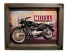 Motorsiklet Metal LED Duvar Panosu-60x50 cm