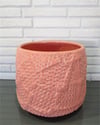 Hasır Pembe Seramik Saksı-15 cm