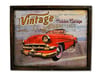 Vintage Araba Metal Duvar Panosu-55x45 cm