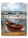 Kayık Metal Yağlı Boya Tablo-120x90 cm