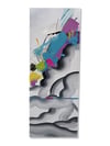 Mavi Yağlı Boya Tablo 40x120 cm