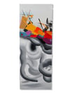 Turuncu Yağlı Boya Tablo 40x120 cm