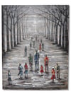Yürüyüş Ahşap Yağlı Boya Tablo-90x120 cm
