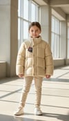 Dik yaka Teddy Kürklü Kız Çocuk Mont