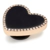 Jibbitz Black Heart with Gold Outline J1001J1084