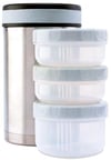 Laken Çelik 18/8 Termos Yemek Sefer Tası+Nprnn Kılıflı 1,5L - Gri LKP15