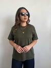 Basic Pamuklu Haki Tişört