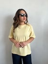 Basic Pamuklu Sarı Tişört