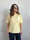 Basic Pamuklu Sarı Tişört