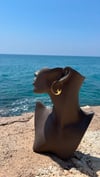 Gold Kuş Detay Halka Küpe