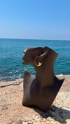 Gold Kuş Detay Halka Küpe
