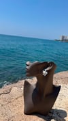 İnci Detay Silver Çiçek Küpe
