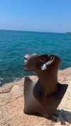 Silver Kare Disko Küpe