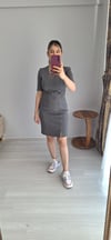 Basic elbise Çelik kumaş GRİ 