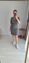 Basic elbise Çelik kumaş GRİ 