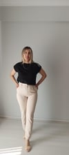 Beli lastikli Kumaş pantolon 