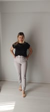 Beli lastikli Kumaş pantolon 