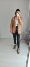 Blazer hırka krem